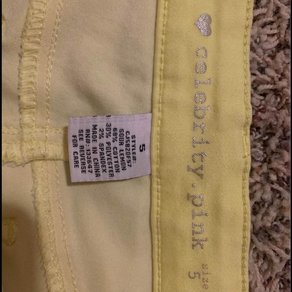 Celebrity Pink size 5 yellow jeggings - Picture 4 of 4